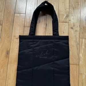 Billie Eilish Black Quilted Shoulder Tote